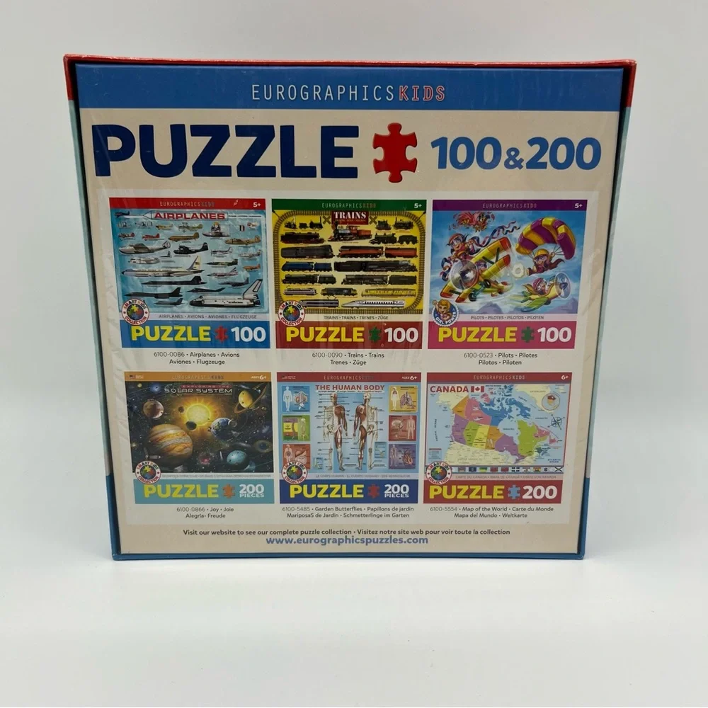 Eurographics Jigsaw Puzzle Airplanes Smart Kids Collection 100 Pieces NEW SEALED